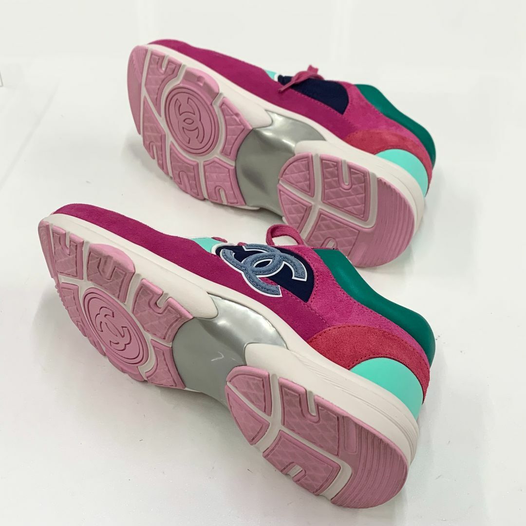 CHANEL - 9796 シャネル ココマーク スエード ナイロン レザー CHANEL - 9796 シャネル ココマーク スエード ナイロン レザー