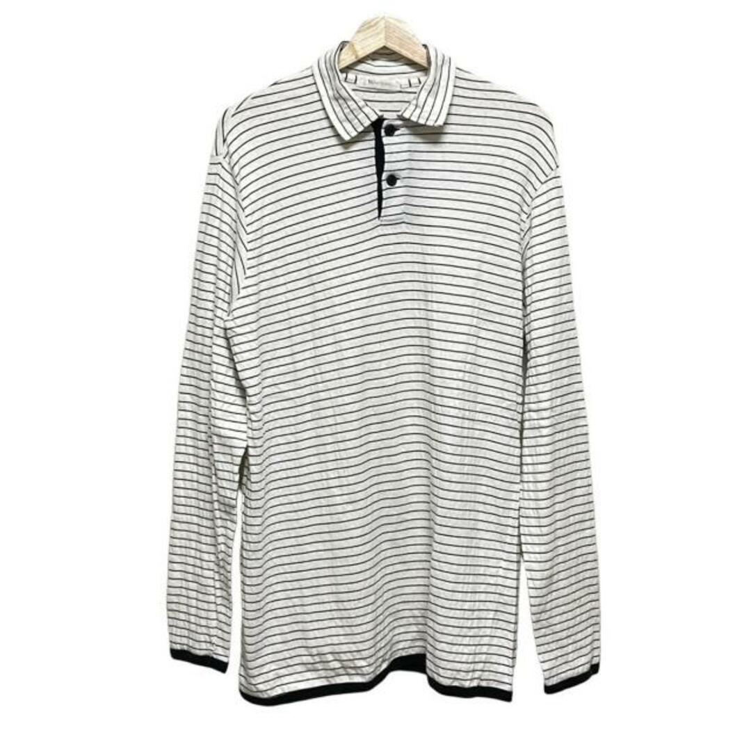 Y's for men(ワイズ フォーメン) 長袖ポロシャツ メンズ - 白×黒 Y's for men(ワイズ フォーメン) 長袖ポロシャツ メンズ - 白×黒