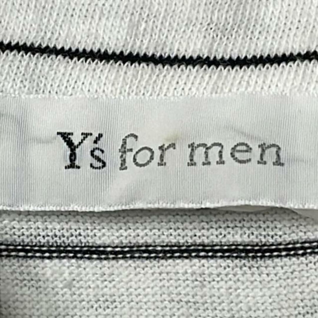 Y's for men(ワイズ フォーメン) 長袖ポロシャツ メンズ - 白×黒 Y's for men(ワイズ フォーメン) 長袖ポロシャツ メンズ - 白×黒