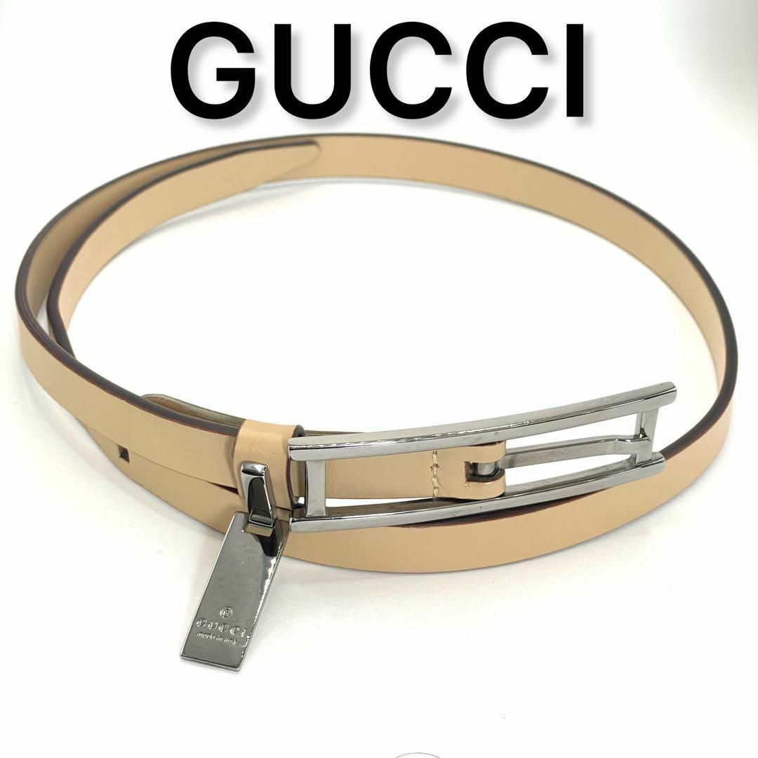 GUCCI - ✨良品✨GUCCI レザー レディースベルト ベージュの通販 GUCCI - ✨良品✨GUCCI レザー レディースベルト ベージュの通販