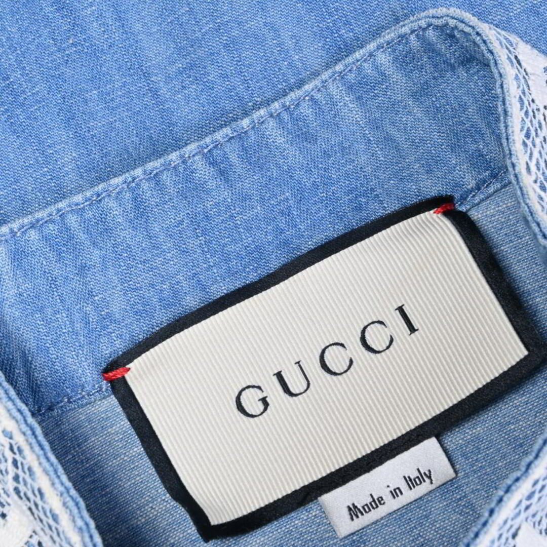 GUCCI - GUCCI レースロゴ デニム ワンピースの通販 by CYCLE GUCCI - GUCCI レースロゴ デニム ワンピースの通販 by CYCLE
