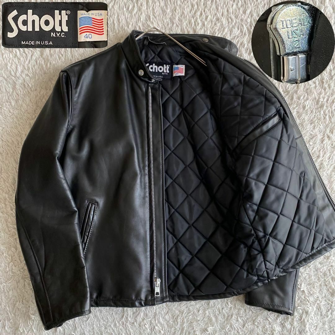 schott - 極美品 90s Schott 641Q ライダースジャケット schott - 極美品 90s Schott 641Q ライダースジャケット