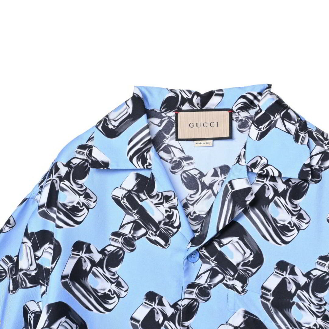 GUCCI - GUCCI シルク 総柄 半袖 シャツの通販 by CYCLE HEARTS GUCCI - GUCCI シルク 総柄 半袖 シャツの通販 by CYCLE HEARTS