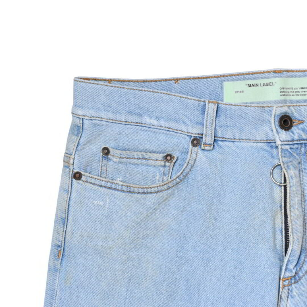 Off-White - OFF-WHITE サイド プリント デニムパンツの通販 by Off-White - OFF-WHITE サイド プリント デニムパンツの通販 by