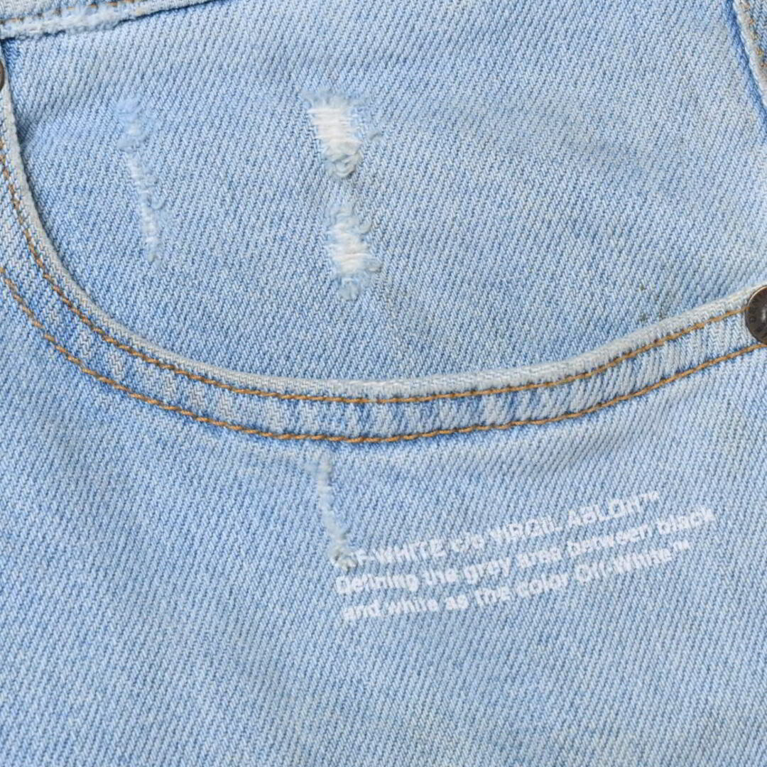 Off-White - OFF-WHITE サイド プリント デニムパンツの通販 by Off-White - OFF-WHITE サイド プリント デニムパンツの通販 by