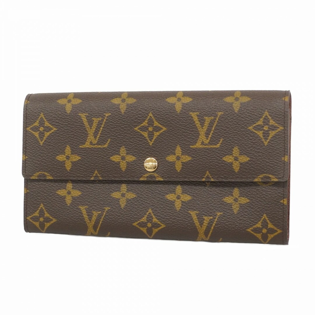 LOUIS VUITTON - ★最終価格★SALE【5da1203】ルイヴィトン 長財布 モノグラム ポシェットポルトモネクレディ M61725 ブラウン【中古】レディース
