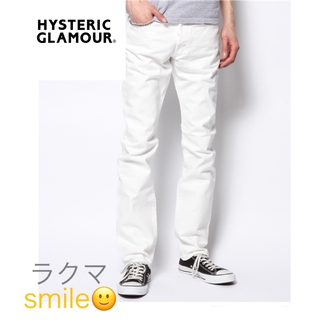 HYSTERIC GLAMOUR - 34 HYSTERIC GLAMOUR ホワイトデニムスリム HYSTERIC GLAMOUR - 34 HYSTERIC GLAMOUR ホワイトデニムスリム