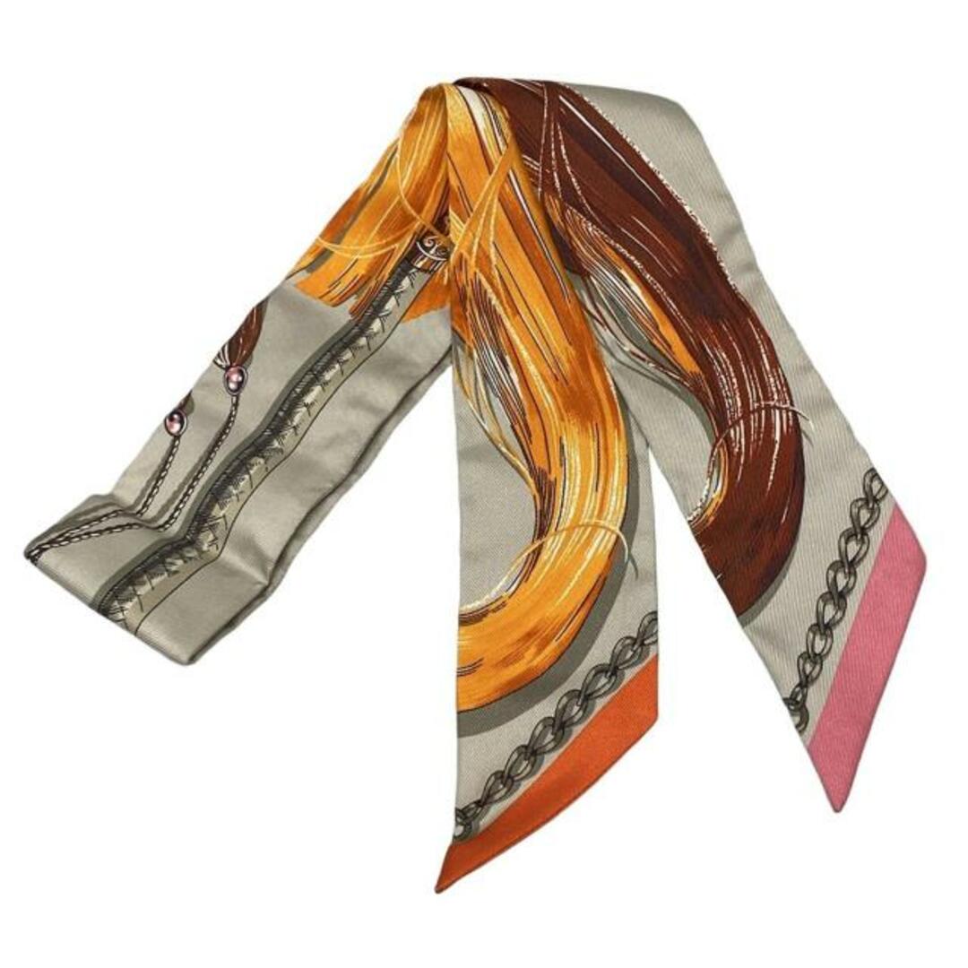 HERMES - HERMES(エルメス) スカーフ美品 ツイリー パールグレー HERMES - HERMES(エルメス) スカーフ美品 ツイリー パールグレー