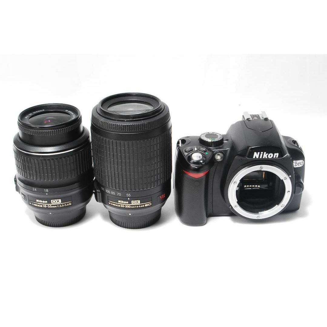 S数わずか555枚♡標準&望遠レンズ Nikon ニコン D60 一眼レフ