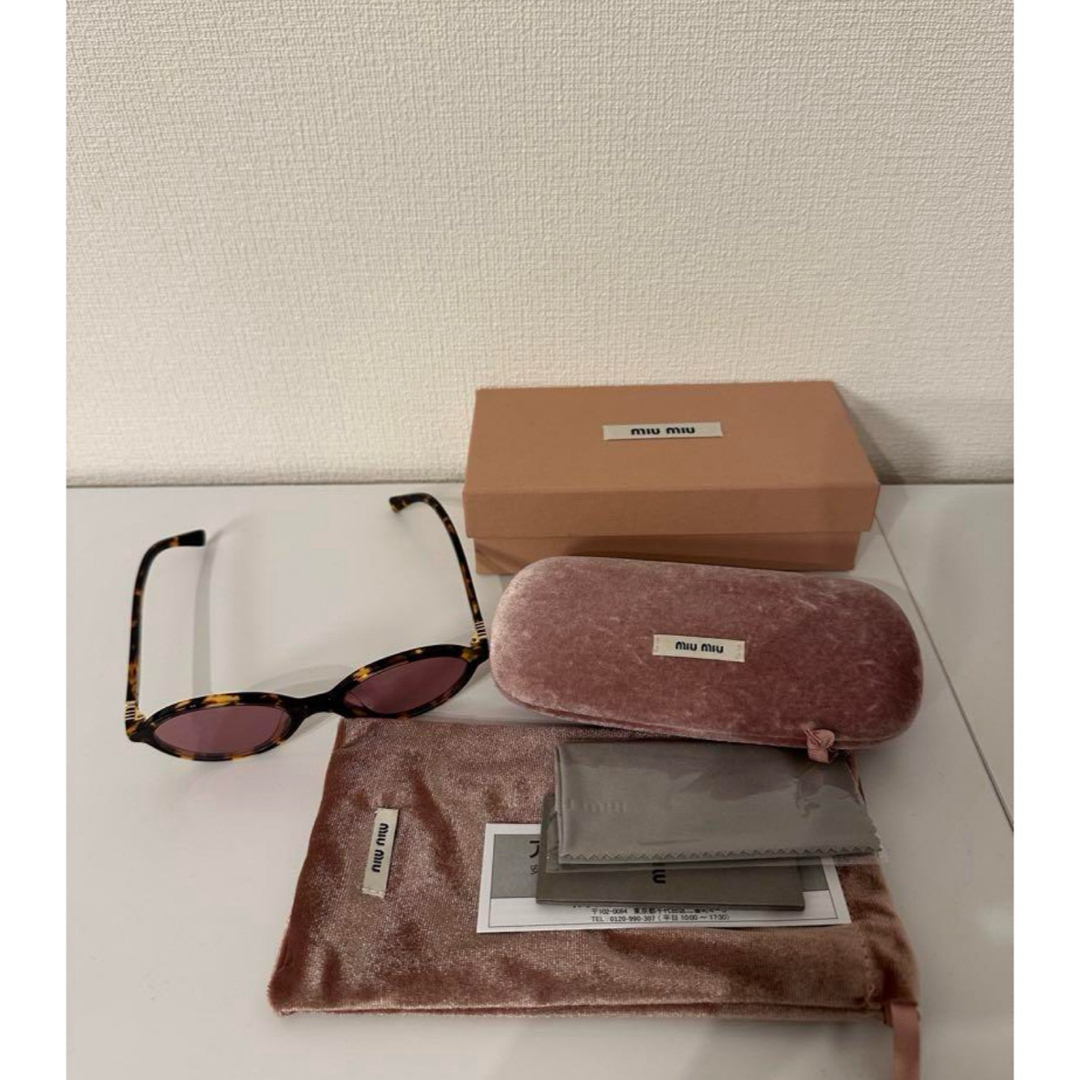 MIU MIU - miumiu オーバルサングラス トータス ピンクレンズの MIU MIU - miumiu オーバルサングラス トータス ピンクレンズの