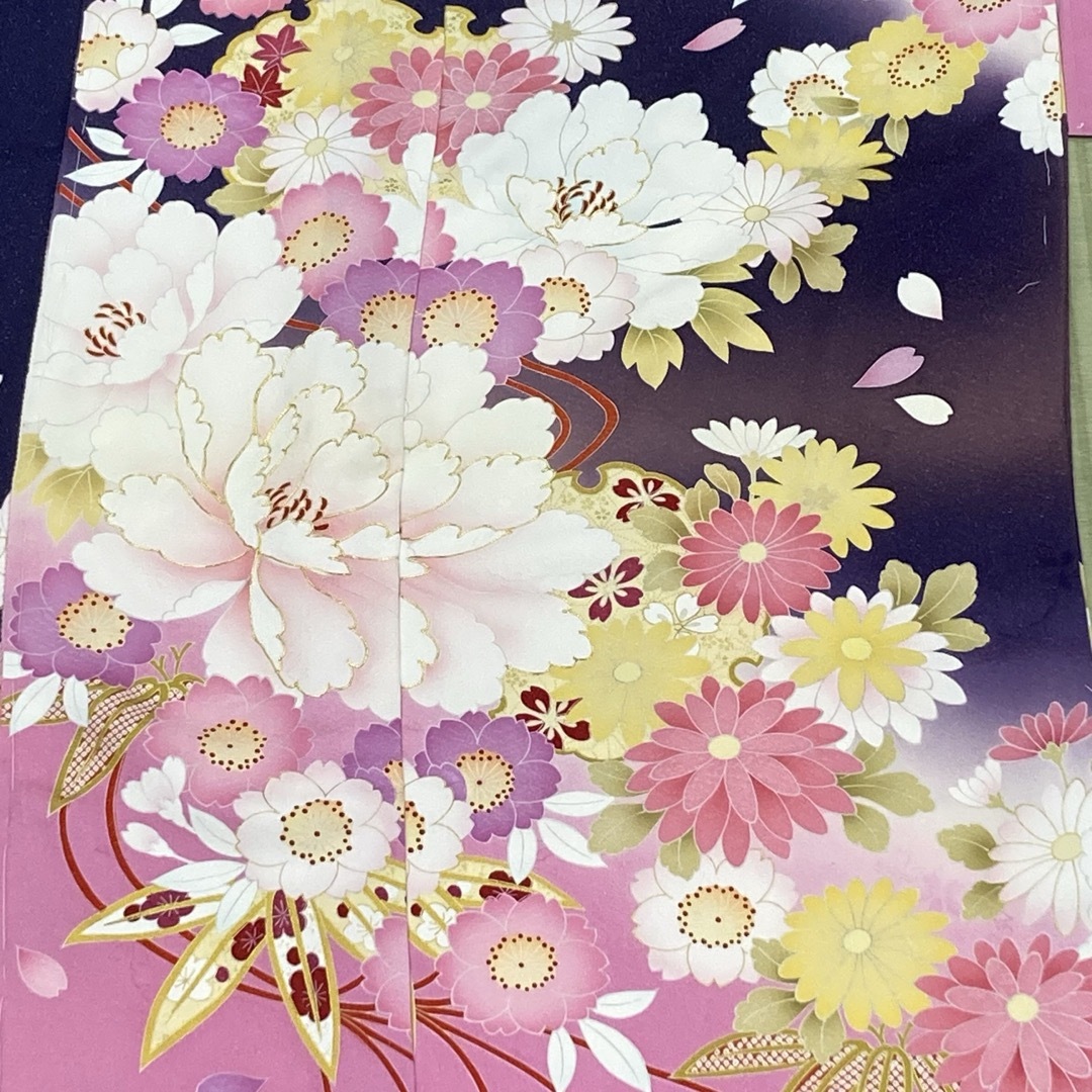 ☆新品未使用☆正絹 未仕立て B級品ヤケ有り リメイク 紫ラメ ☆新品未使用☆正絹 未仕立て B級品ヤケ有り リメイク 紫ラメ
