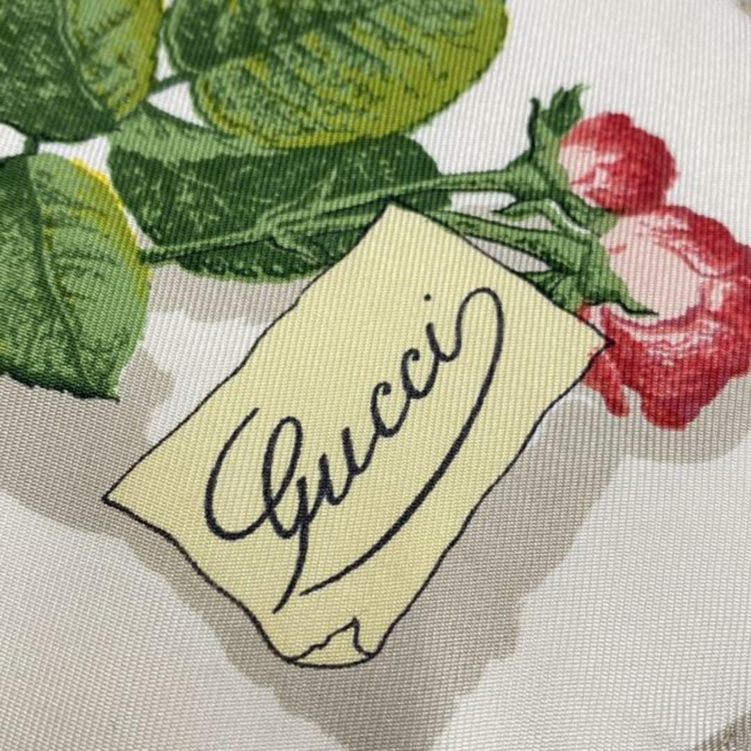 GUCCI - GUCCI(グッチ) スカーフ - アイボリー×ピンク×マルチ 花 GUCCI - GUCCI(グッチ) スカーフ - アイボリー×ピンク×マルチ 花