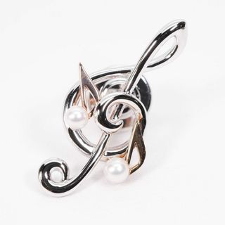 MIKIMOTO - ミキモト ブローチ パール 真珠 7.5-8.2mm K18WG の MIKIMOTO - ミキモト ブローチ パール 真珠 7.5-8.2mm K18WG の