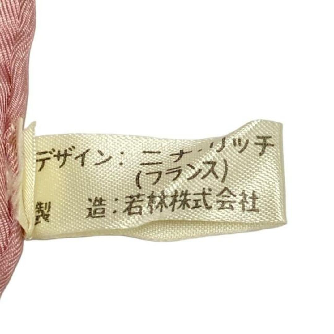 NINA RICCI - NINARICCI(ニナリッチ) スカーフ美品 - ピンク×白 NINA RICCI - NINARICCI(ニナリッチ) スカーフ美品 - ピンク×白