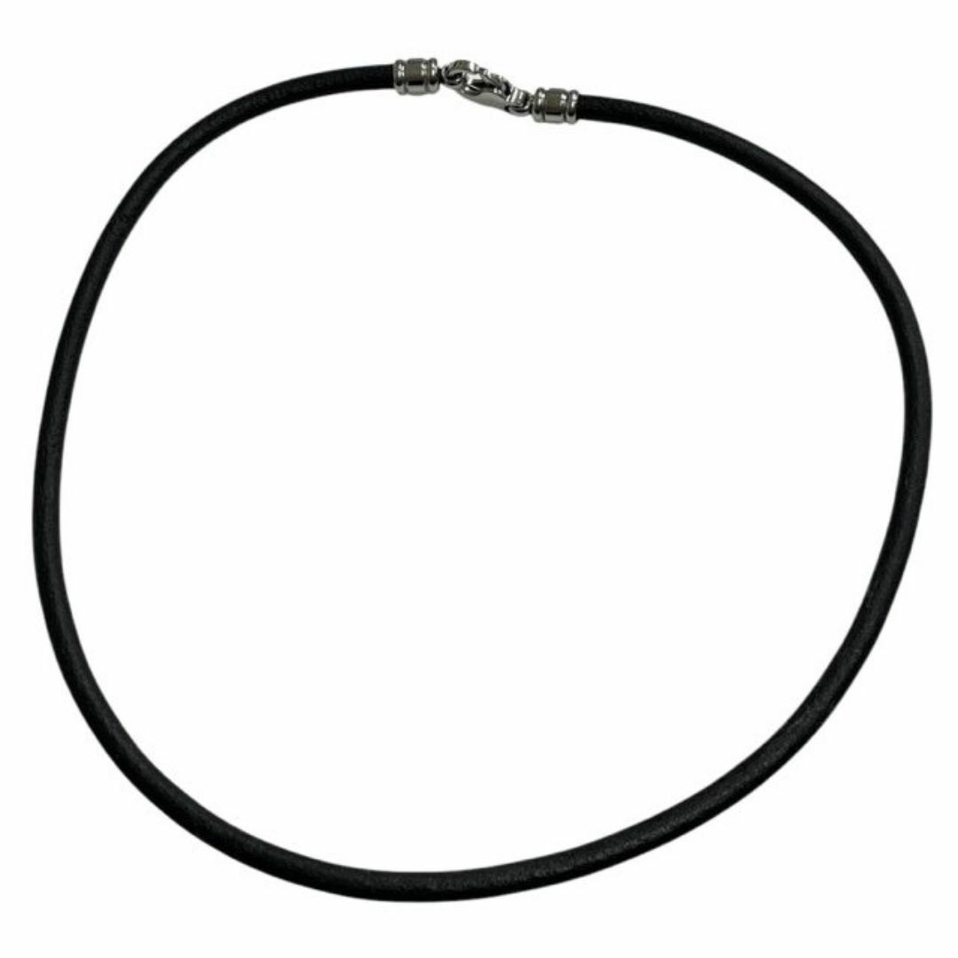 BVLGARI - ブルガリ レザー チョーカー 50cm ブラック 黒 BVLGARI - ブルガリ レザー チョーカー 50cm ブラック 黒