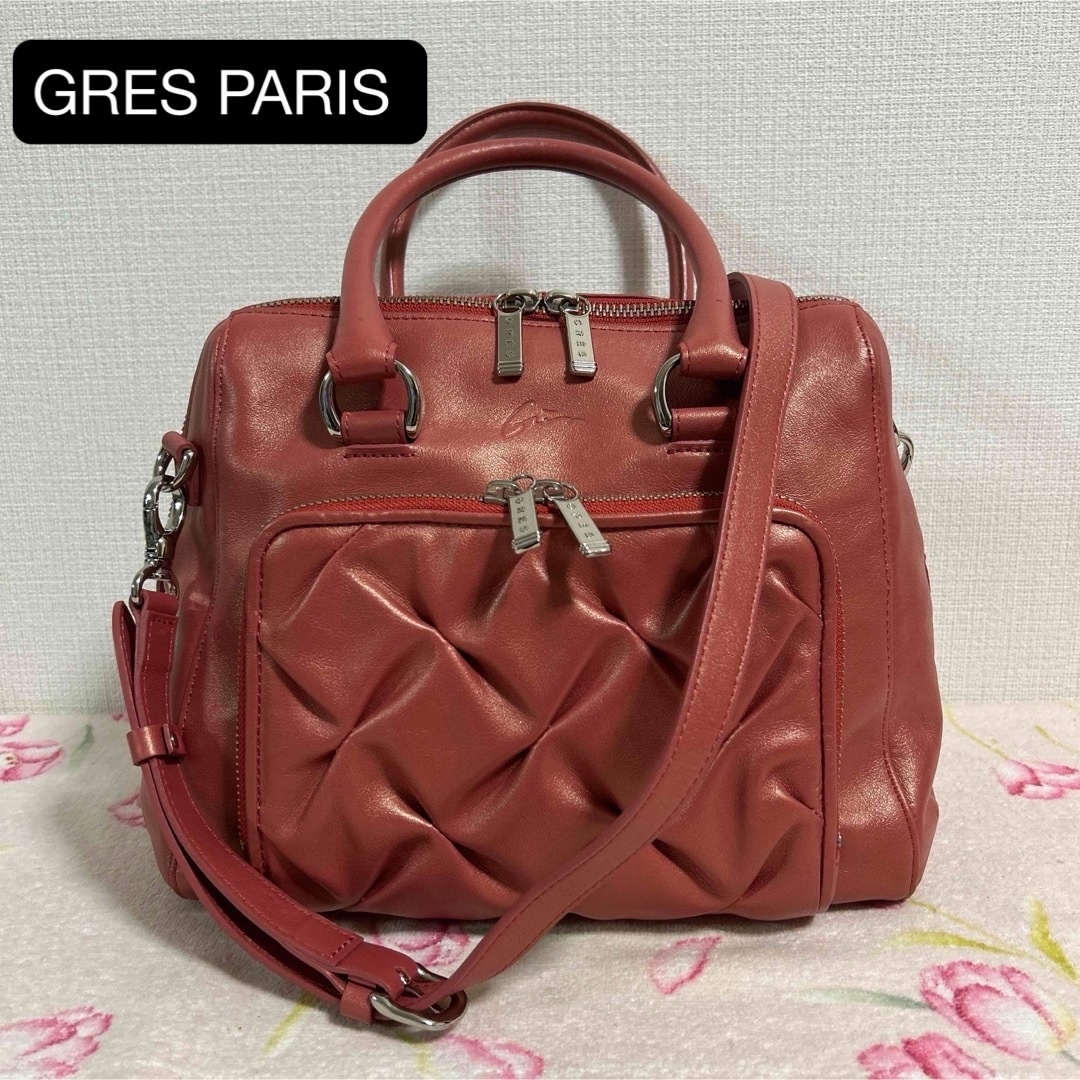 GRES - GRES PARIS グレ レザー 2WAYショルダーバッグ GRES - GRES PARIS グレ レザー 2WAYショルダーバッグ