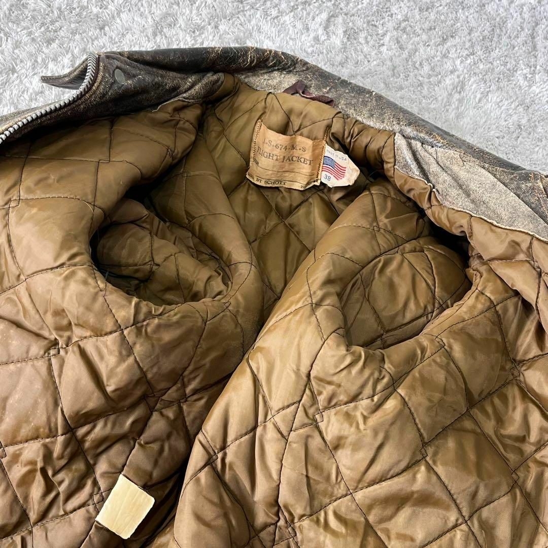 schott - Schott ショット A-2 ヴィンテージ キルティング schott - Schott ショット A-2 ヴィンテージ キルティング