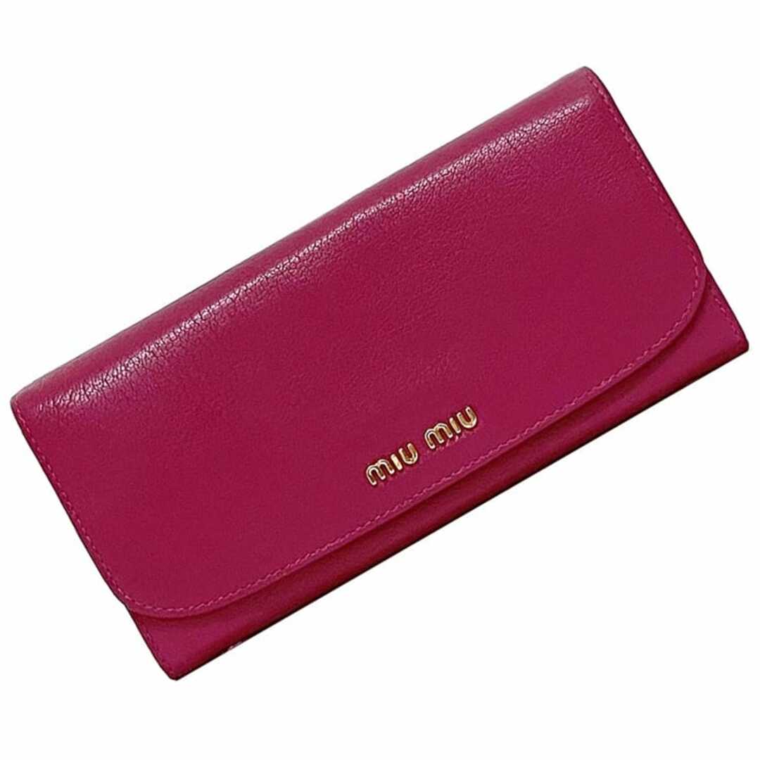 MIU MIU - ミュウミュウ 二つ折り 長財布 ec-22779 ピンク 財布 MIU MIU - ミュウミュウ 二つ折り 長財布 ec-22779 ピンク 財布