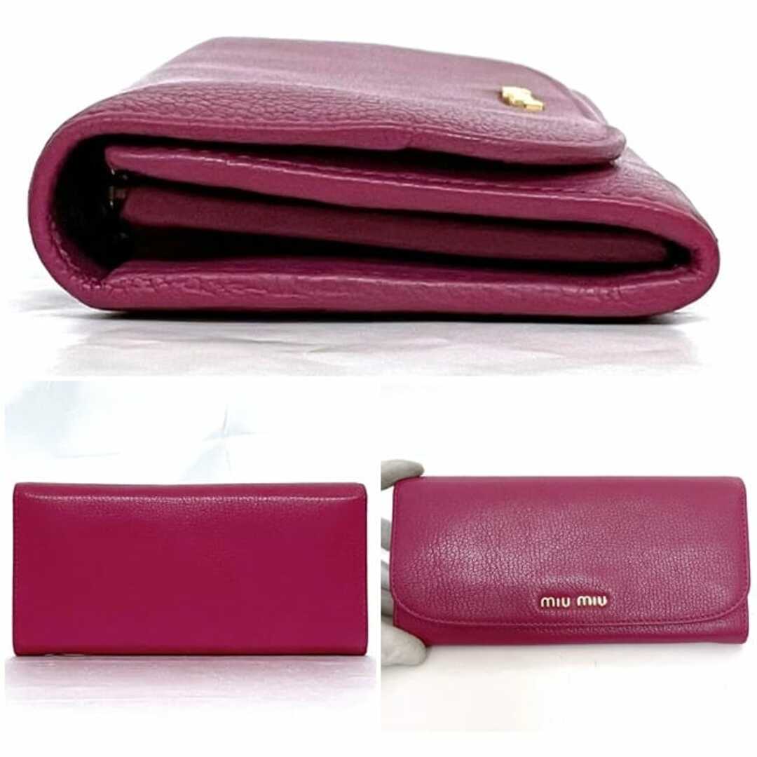 MIU MIU - ミュウミュウ 二つ折り 長財布 ec-22779 ピンク 財布 MIU MIU - ミュウミュウ 二つ折り 長財布 ec-22779 ピンク 財布