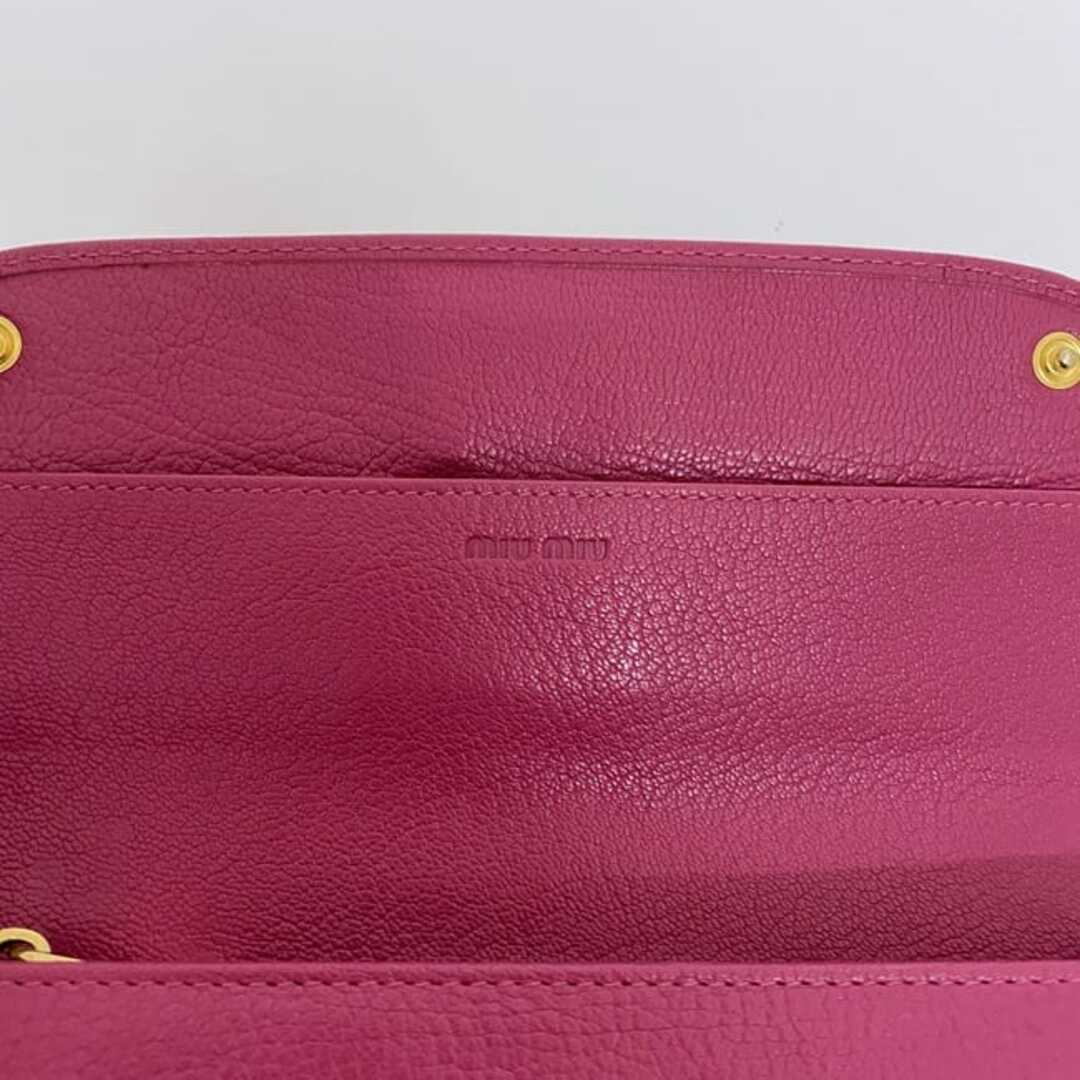 MIU MIU - ミュウミュウ 二つ折り 長財布 ec-22779 ピンク 財布 MIU MIU - ミュウミュウ 二つ折り 長財布 ec-22779 ピンク 財布