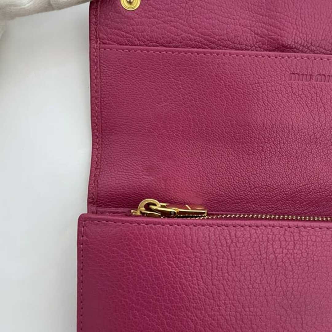 MIU MIU - ミュウミュウ 二つ折り 長財布 ec-22779 ピンク 財布 MIU MIU - ミュウミュウ 二つ折り 長財布 ec-22779 ピンク 財布