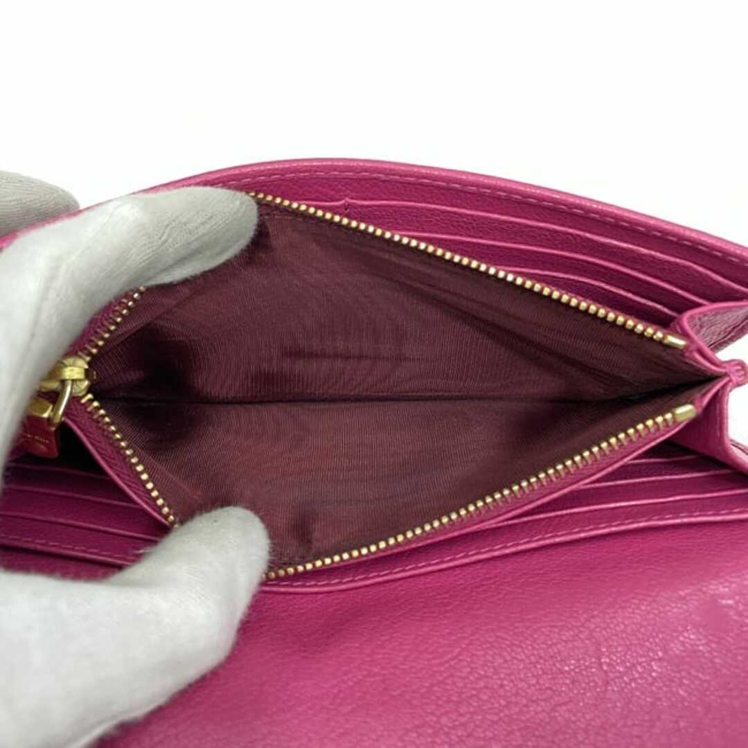 MIU MIU - ミュウミュウ 二つ折り 長財布 ec-22779 ピンク 財布 MIU MIU - ミュウミュウ 二つ折り 長財布 ec-22779 ピンク 財布