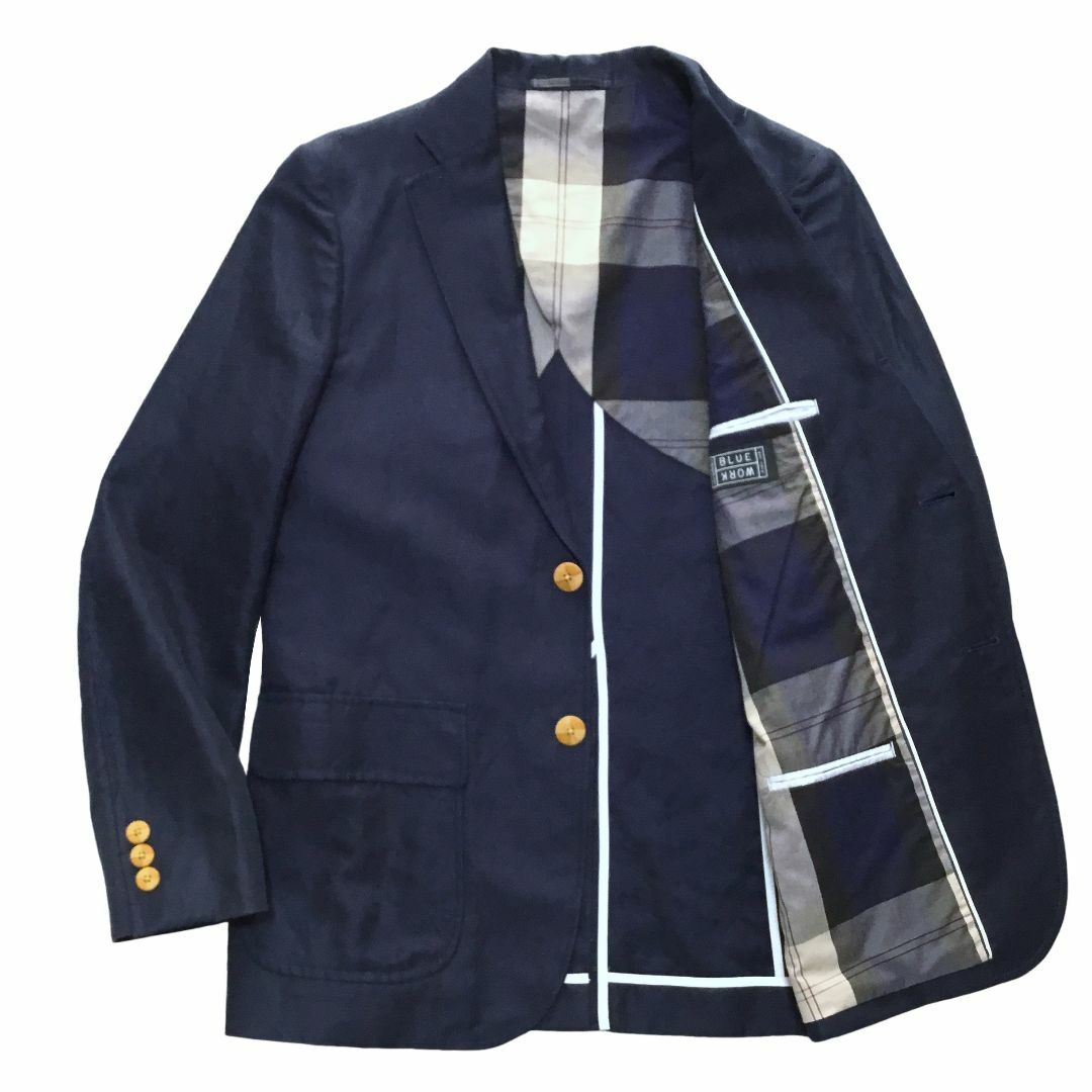 TOMORROWLAND - BLUE WORK トゥモローランド コットンリネン 紺 TOMORROWLAND - BLUE WORK トゥモローランド コットンリネン 紺
