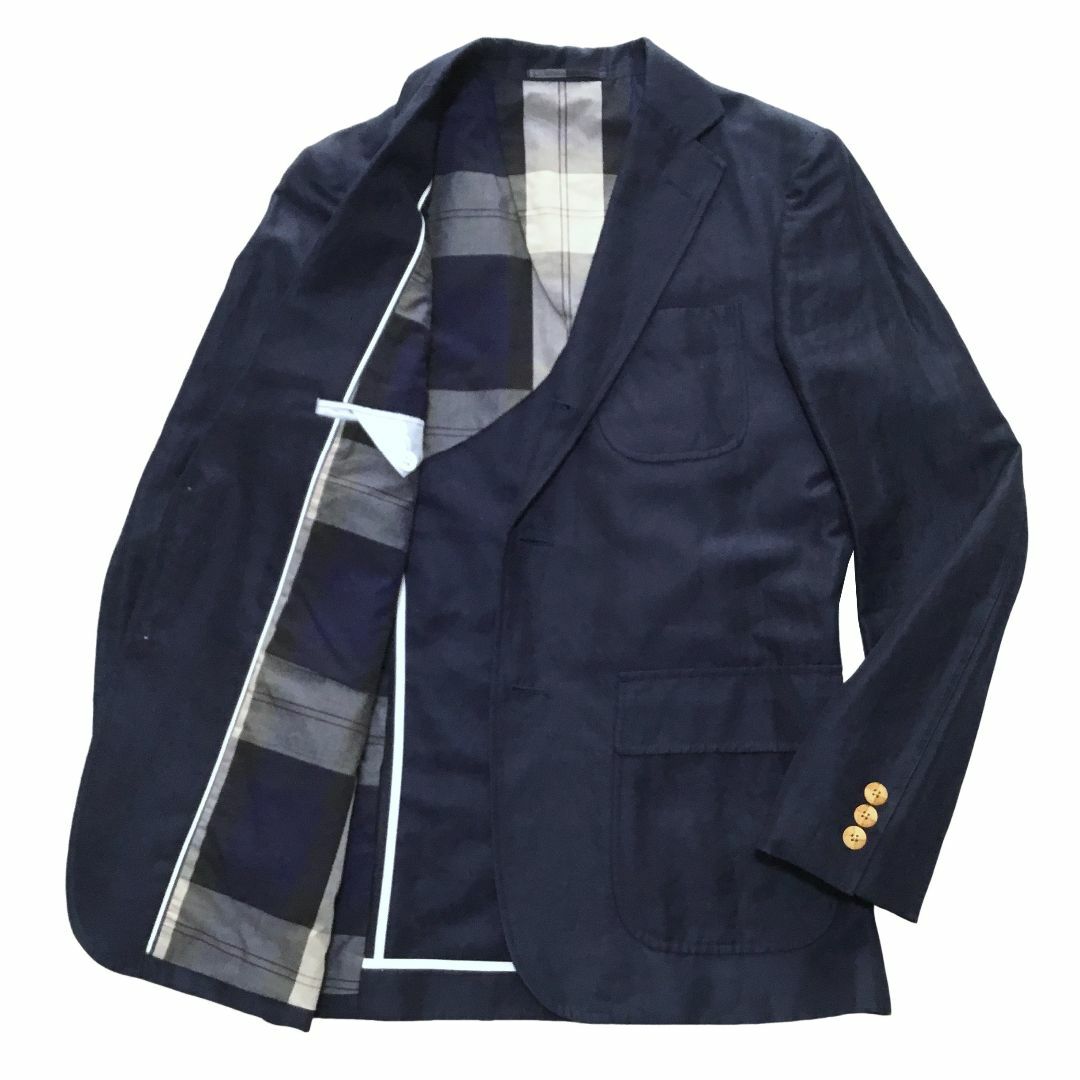 TOMORROWLAND - BLUE WORK トゥモローランド コットンリネン 紺 TOMORROWLAND - BLUE WORK トゥモローランド コットンリネン 紺