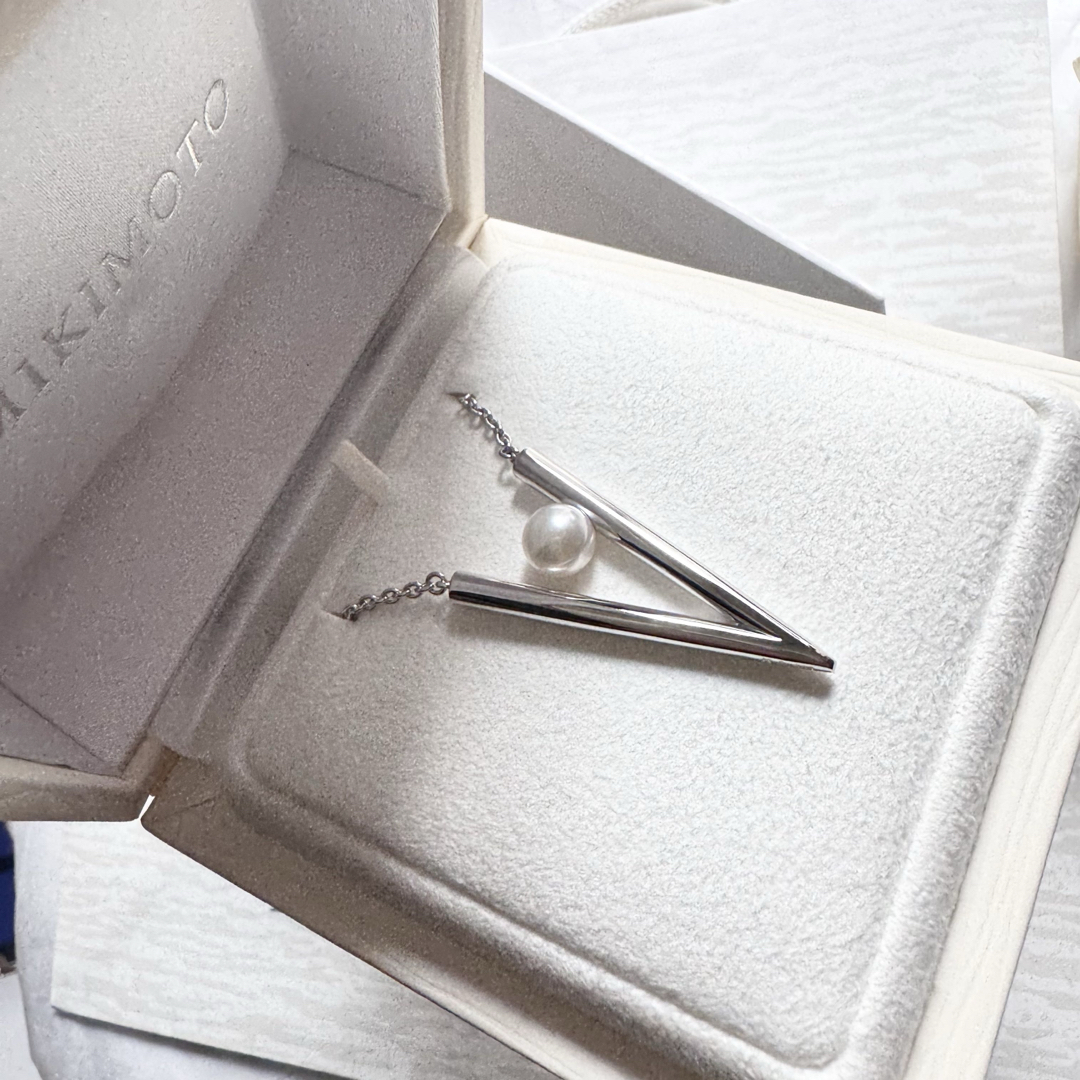 MIKIMOTO - MIKIMOTO Vコード ペンダント ネックレス アコヤ MIKIMOTO - MIKIMOTO Vコード ペンダント ネックレス アコヤ