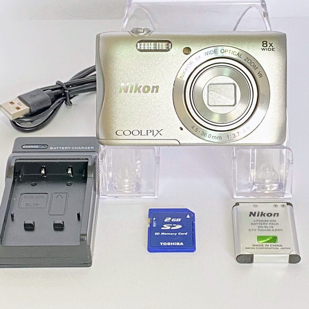 Nikon - 【美品】Nikon COOLPIX S3700 ニコン デジカメ SDカード Nikon - 【美品】Nikon COOLPIX S3700 ニコン デジカメ SDカード
