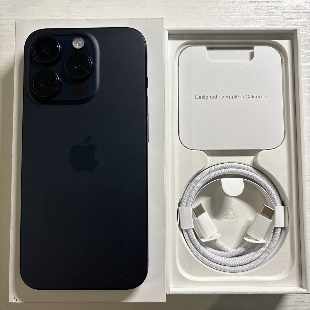 iPhone - iPhone 15 Pro 128GB ブルーチタニウム SIMフリー 極美 iPhone - iPhone 15 Pro 128GB ブルーチタニウム SIMフリー 極美
