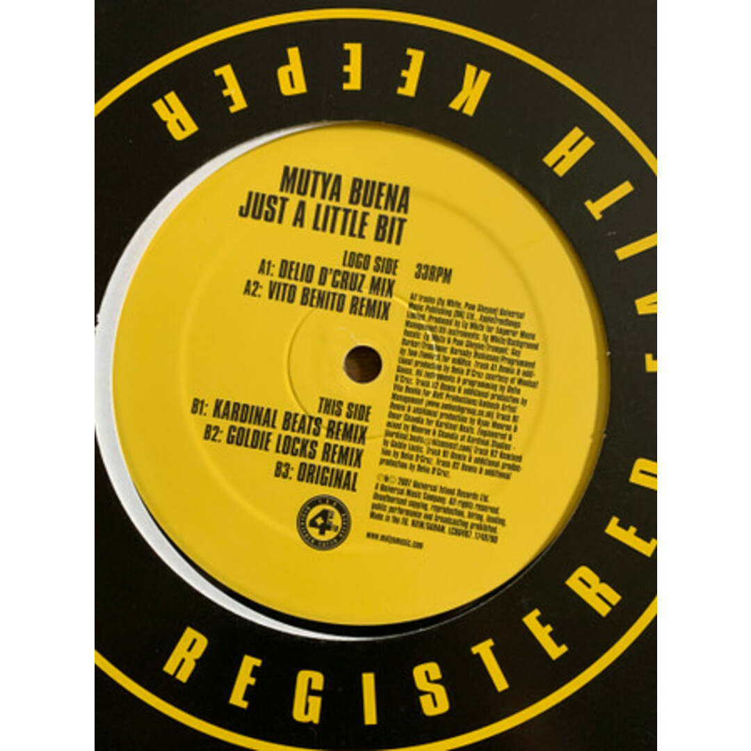 欧12” Mutya Buena Just A Little Bit 1748790 UNIVERSAL ISLAND /00250 エンタメ/ホビーのエンタメ その他(その他)の商品写真