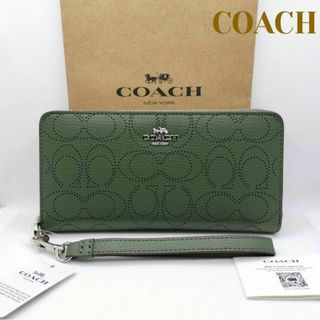 COACH OUTLET - 新品COACH コーチ長財布 パンチングシグネチャー COACH OUTLET - 新品COACH コーチ長財布 パンチングシグネチャー