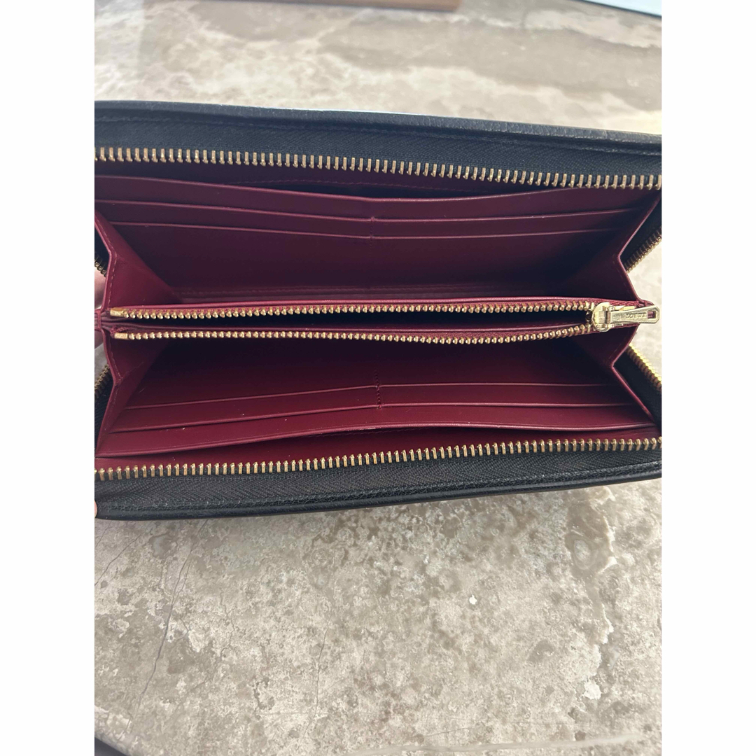 LOEWE - LOEWE 黒 長財布 ラウンドジップ アナグラム アマソナ LOEWE - LOEWE 黒 長財布 ラウンドジップ アナグラム アマソナ