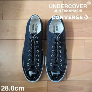 UNDERCOVER - UNDERCOVER ジャックパーセル 黒×黒 レザー Mの UNDERCOVER - UNDERCOVER ジャックパーセル 黒×黒 レザー Mの