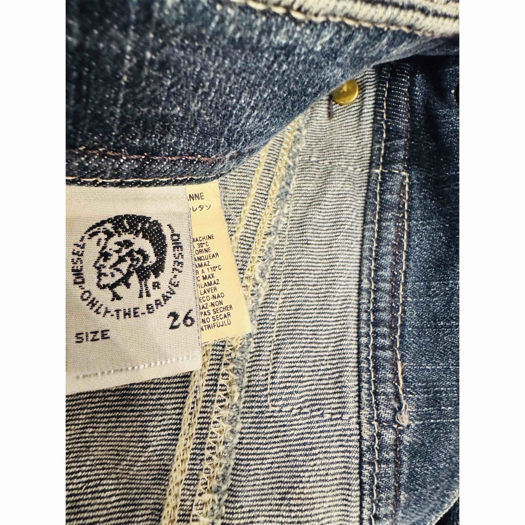DIESEL - 新品未使用DIESELストレートデニム パンツ W26 の通販 DIESEL - 新品未使用DIESELストレートデニム パンツ W26 の通販