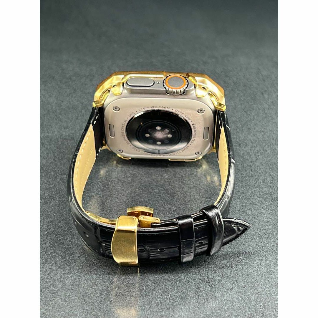 Apple Watch - アップルウォッチ ゴールド スクエア ケース 本革 Apple Watch - アップルウォッチ ゴールド スクエア ケース 本革