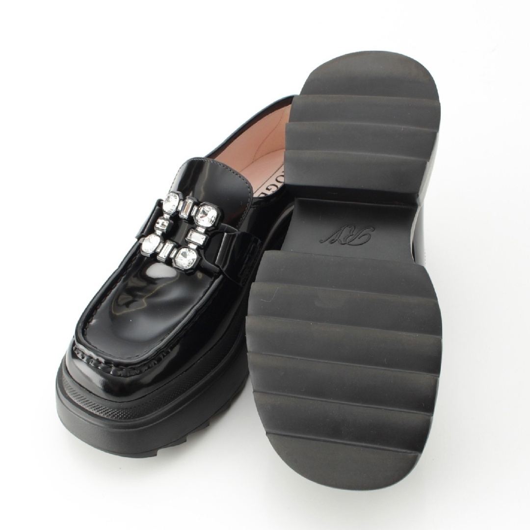 ROGER VIVIER - ロジェヴィヴィエ ワラ ヴィヴ レザー ストラス ROGER VIVIER - ロジェヴィヴィエ ワラ ヴィヴ レザー ストラス