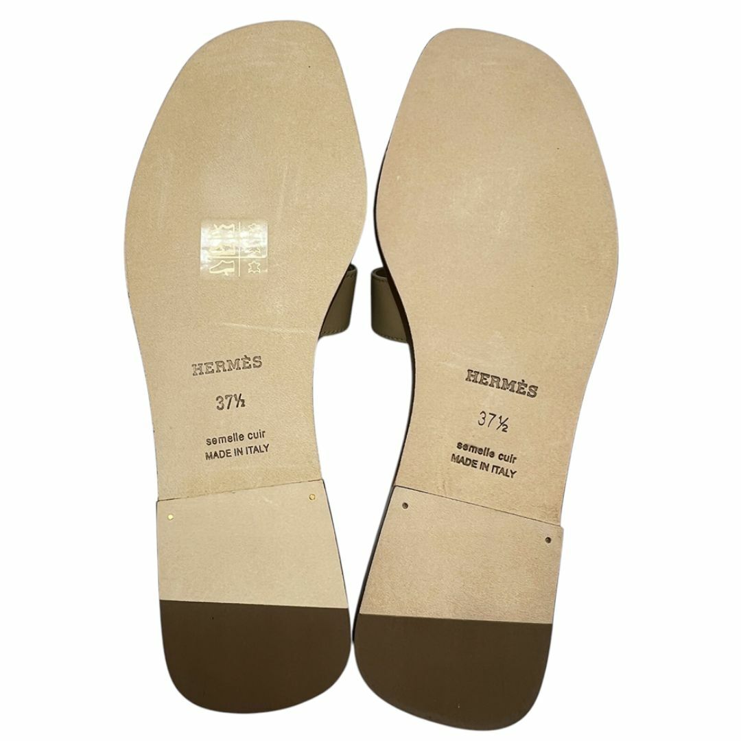 HERMES - HERMES エルメス オラン ベージュナチュラル #37 1/2 HERMES - HERMES エルメス オラン ベージュナチュラル #37 1/2