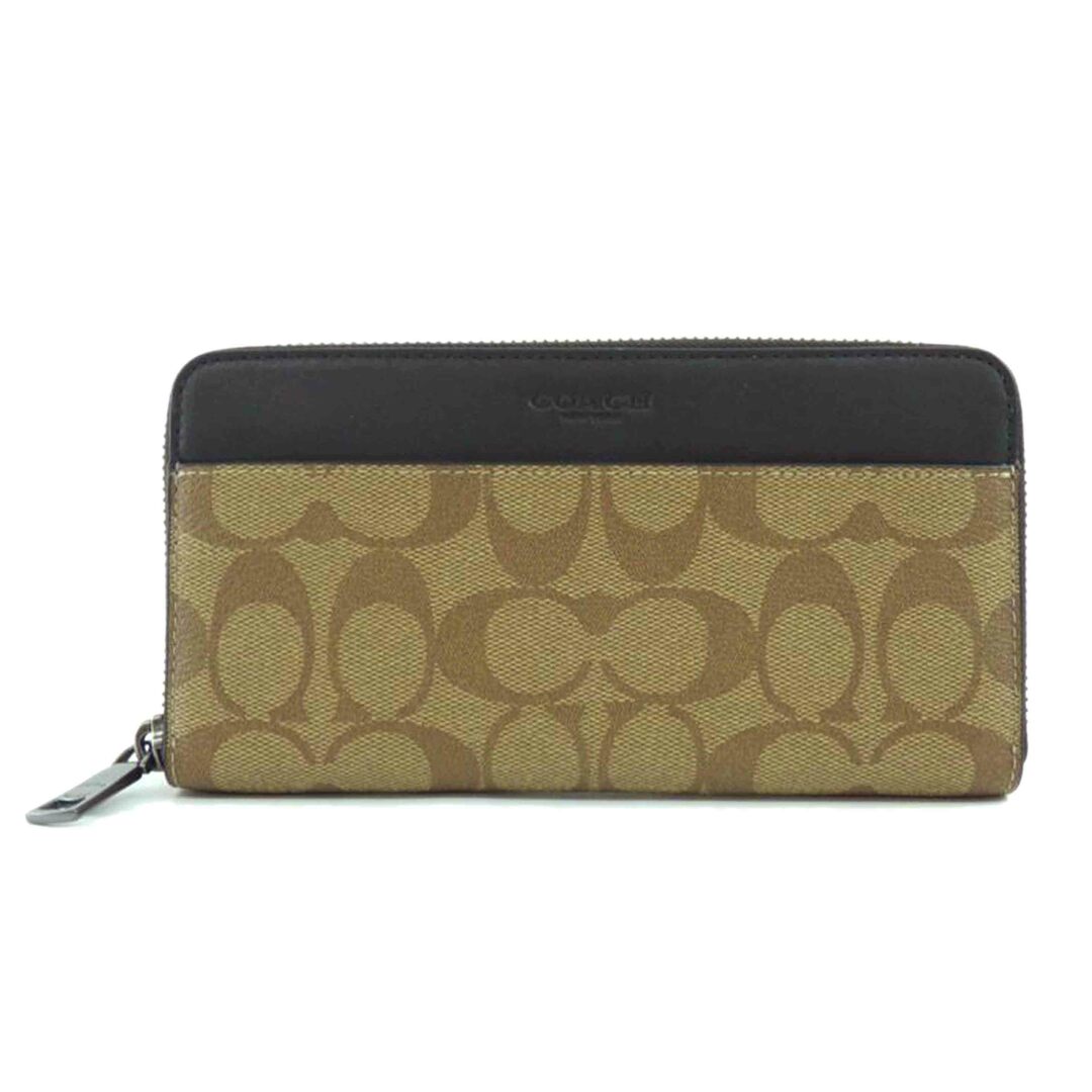 COACH - COACH コーチ/シグネチャーPVCレザーラウンドファスナー COACH - COACH コーチ/シグネチャーPVCレザーラウンドファスナー