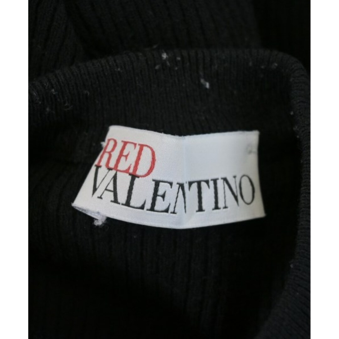 RED VALENTINO - RED VALENTINO ニット・セーター S 黒x赤(総柄 RED VALENTINO - RED VALENTINO ニット・セーター S 黒x赤(総柄