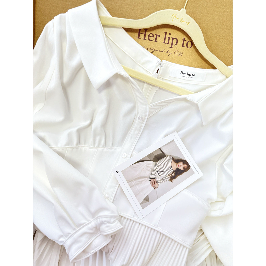 Her lip to - 【新品】Pleated Open Shirt Dressの通販 by Her lip to - 【新品】Pleated Open Shirt Dressの通販 by