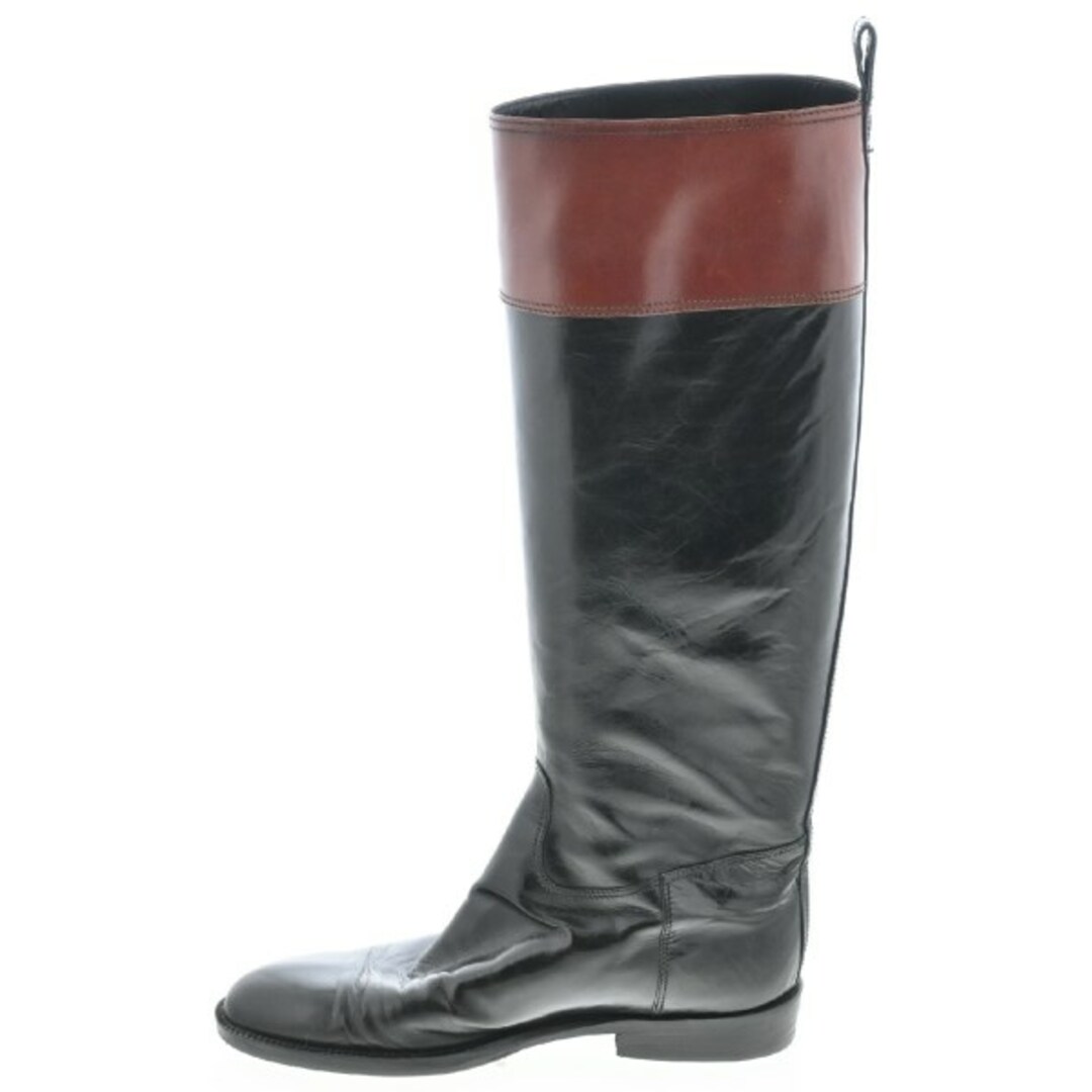 CHANEL - CHANEL シャネル ブーツ EU36(22.5cm位) 黒x茶 【古着 CHANEL - CHANEL シャネル ブーツ EU36(22.5cm位) 黒x茶 【古着