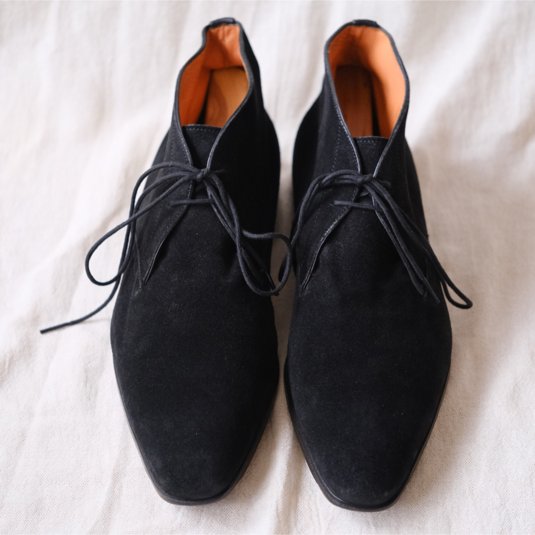 Santoni - Santoniサントーニ スウェードチャッカブーツ黒9Fの Santoni - Santoniサントーニ スウェードチャッカブーツ黒9Fの