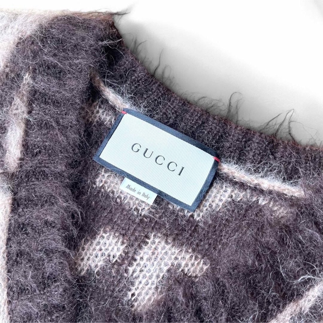 GUCCI - 美品 グッチ GG モヘア ウール Vネック セーター ニット GUCCI - 美品 グッチ GG モヘア ウール Vネック セーター ニット