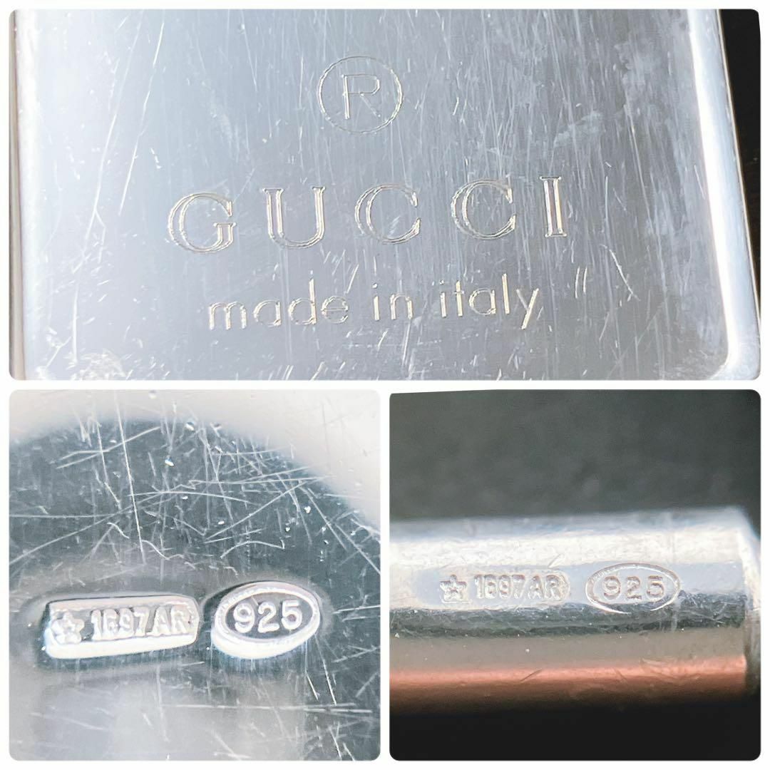 GUCCI - 洗浄済*グッチ GUCCI 925 ドッグタグ ネックレス GUCCI - 洗浄済*グッチ GUCCI 925 ドッグタグ ネックレス
