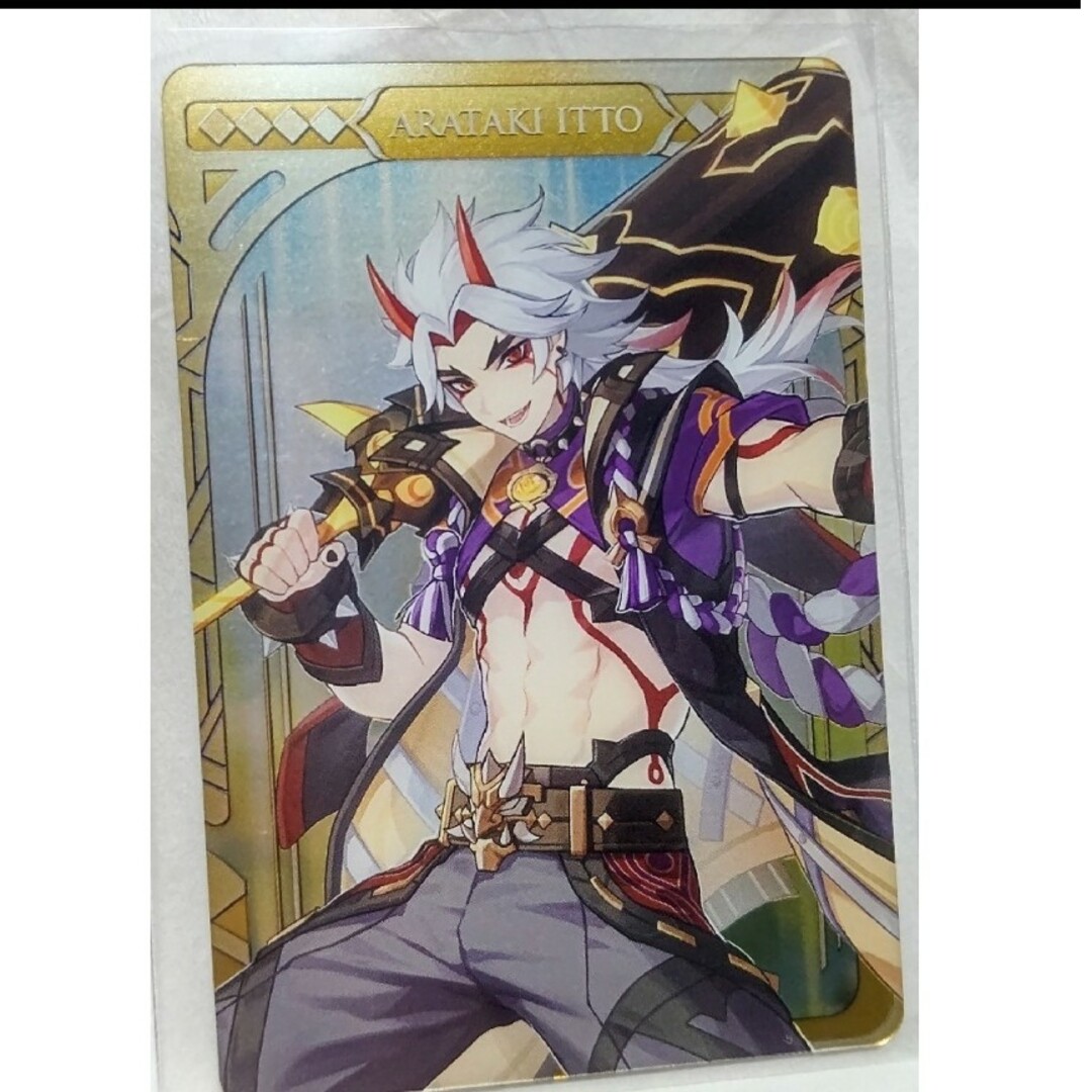 原神 荒瀧一斗 メタルカード エンタメ/ホビーのおもちゃ/ぬいぐるみ(キャラクターグッズ)の商品写真