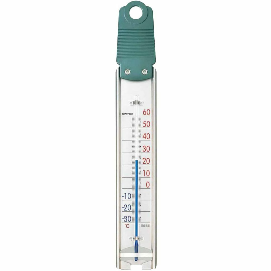 EMPEX エンペックス 気象計 温度計 アナログ ホワイト 約H31.4×W4 インテリア/住まい/日用品のインテリア小物(その他)の商品写真