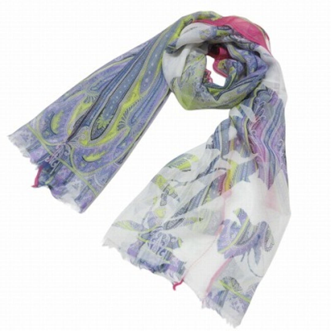 ETRO - エトロ 美品 ペイズリー シルクストール フリンジ 薄手 ETRO - エトロ 美品 ペイズリー シルクストール フリンジ 薄手