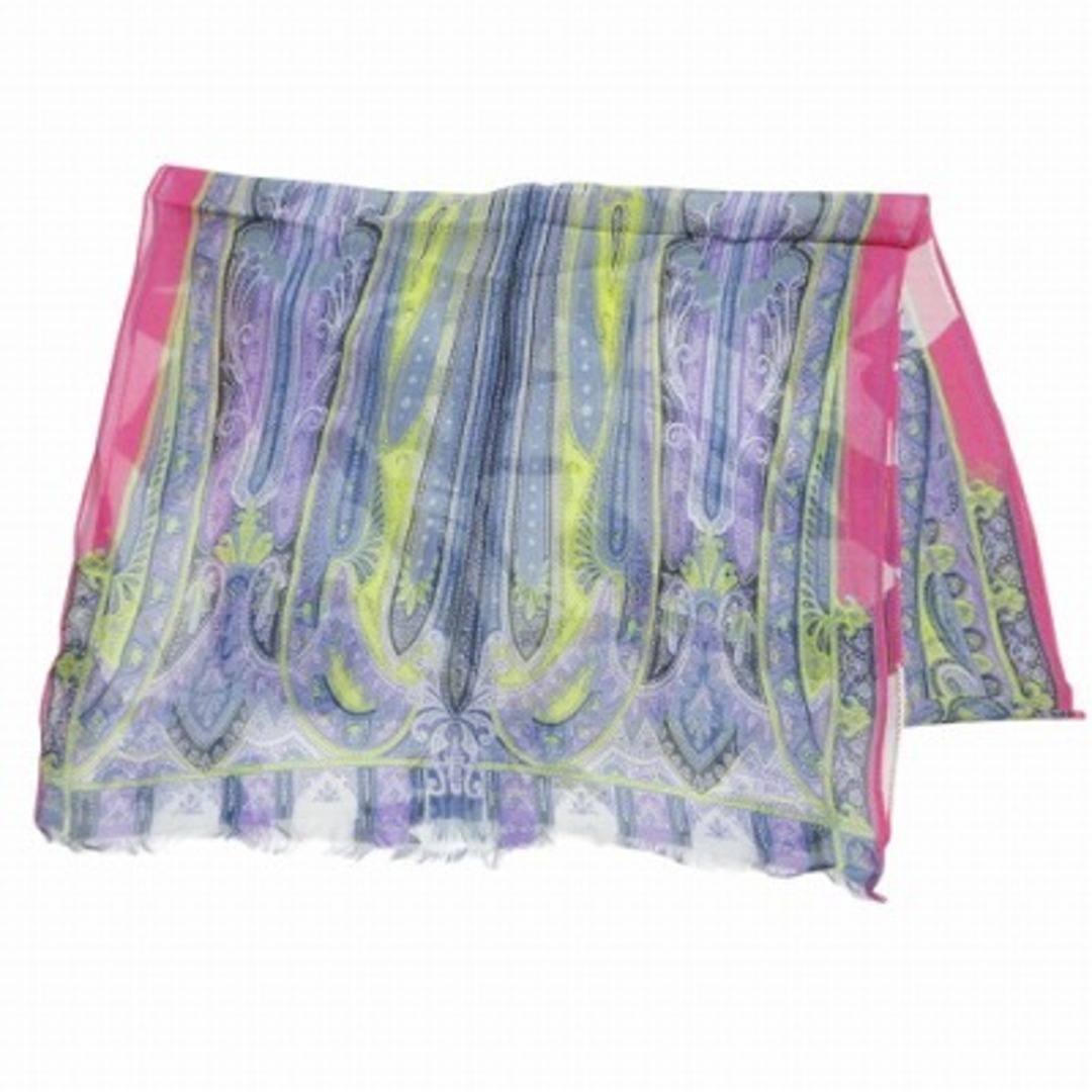 ETRO - エトロ 美品 ペイズリー シルクストール フリンジ 薄手 ETRO - エトロ 美品 ペイズリー シルクストール フリンジ 薄手